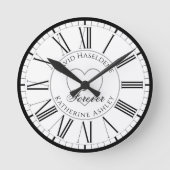 For Lovers in Love - a Forever Personalized Runde Wanduhr (Vorderseite)