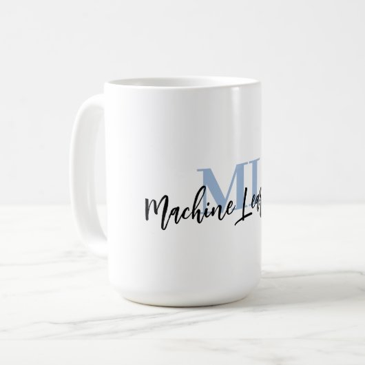 For ML Lovers & Tech Enthusiasts – Misty Blue ML Kaffeetasse (Vorderseite Links)