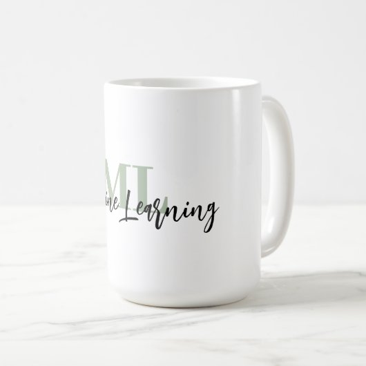 For ML Lovers & Tech Enthusiasts – Sage Green ML Kaffeetasse (VorderseiteRechts)