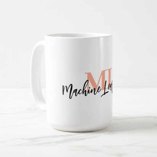 For ML Lovers & Tech Enthusiasts – White ML Mug 💻 Kaffeetasse (Vorderseite Links)