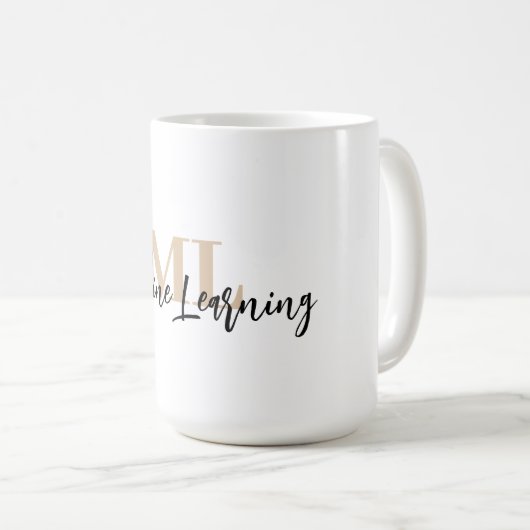 For ML Lovers & Tech Enthusiasts – White ML Mug 💻 Kaffeetasse (VorderseiteRechts)