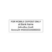 For Mobile Deposit Only Bank Account Signature Permastempel (Design)