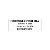 For Mobile Deposit Only Bank Name Account for App Permastempel (Design)