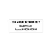For Mobile Deposit Only Business Name Account No. Permastempel (Design)