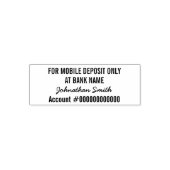 For Mobile Deposit Only Cursive Name Bank Account Permastempel (Design)