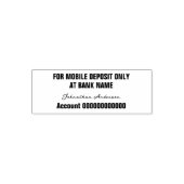 For Mobile Deposit Only Cursive Name Bank Account Permastempel (Design)
