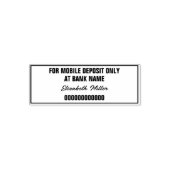 For Mobile Deposit Only Cursive Name Bank Account Permastempel (Design)