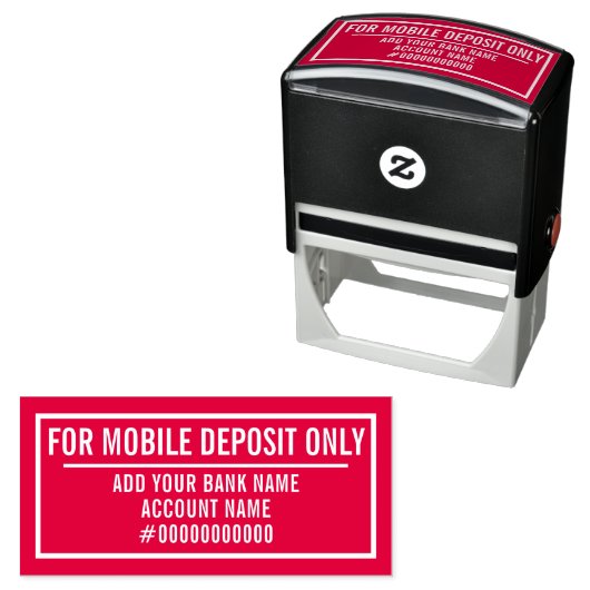 For Mobile Deposit Only Permastempel (Beispiel)