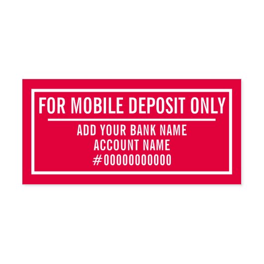 For Mobile Deposit Only Permastempel (Design)