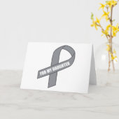 For My Daughter (Gray / Silver Awareness Ribbon) Karte (Gelbe Blume)