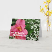 For my daughter on Mother's Day MOT. Karte (Gelbe Blume)