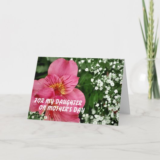 For my daughter on Mother's Day MOT. Karte (Vorderseite)