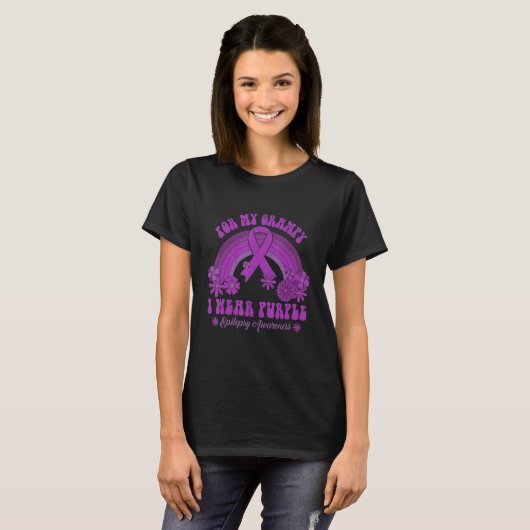 For My Grampy I Wear Purple Epilepsy Awareness Rai T-Shirt (Vorne ganz)