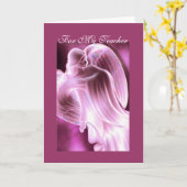 For My Teacher Angel Greeting Card Karte (Gelbe Blume)