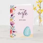 For My Wife With Love Card Karte (Gelbe Blume)