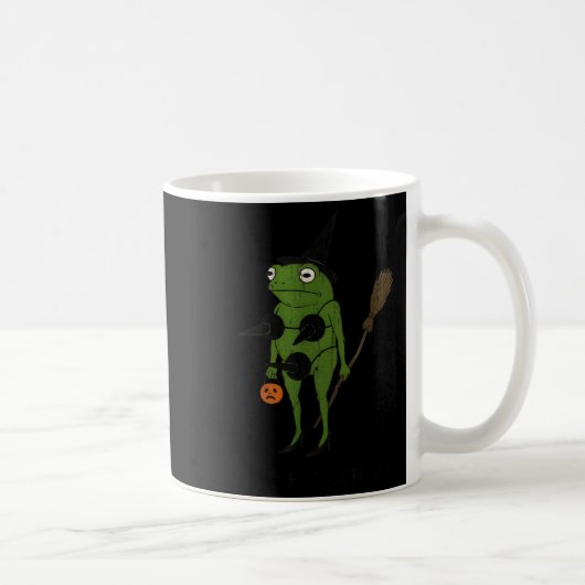 For October, Funny Halloween, Funny Witch Frog  Kaffeetasse (Rechts)