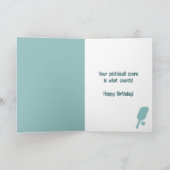 For PIckleball Players Funny Birthday Karte (Innenseite)