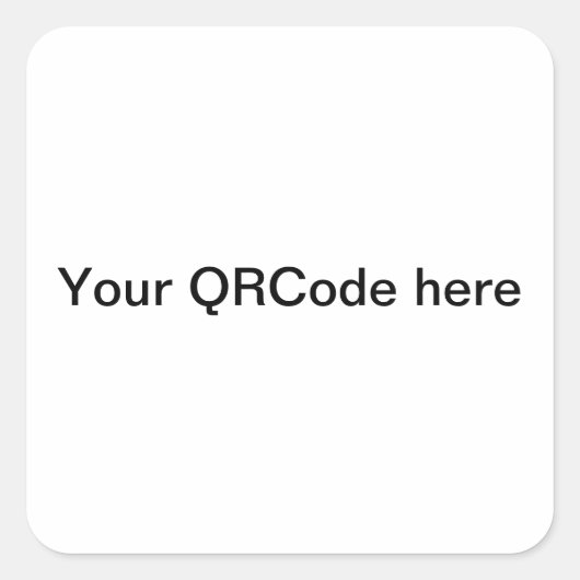 for QRCode your shop Quadratischer Aufkleber (Vorderseite)