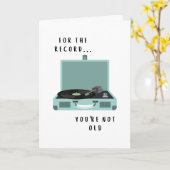 "For Record" Funny Birthday Card Karte (Gelbe Blume)