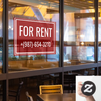 For Rent Apartment Signs - Reusable Window Cling Fensteraufkleber
