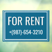For Rent Removable Window Cling Sign Fensteraufkleber (Blatt 3)