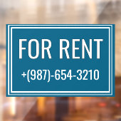 For Rent Removable Window Cling Sign Fensteraufkleber (Blatt 2)