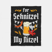 For Schnitzel My Nitzel Festival Beer German  Fleecedecke (Vorderseite)