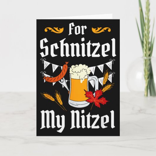 For Schnitzel My Nitzel Festival Beer German Karte (Vorderseite)