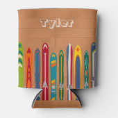 For Skiers Personalied Vintage Skis Dosenkühler (Vorderseite)