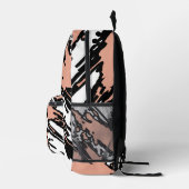For Soft Souls – Blush Beige Abstract Backpack Bedruckter Rucksack (Rechts)