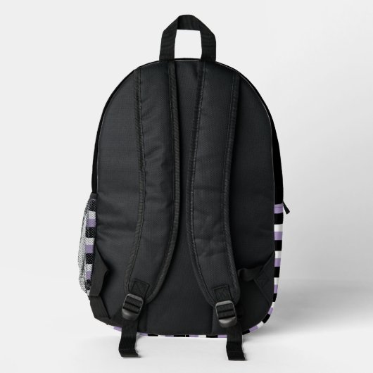 For Style Lovers – Abstract Purple Art Backpack Bedruckter Rucksack (Rückseite)