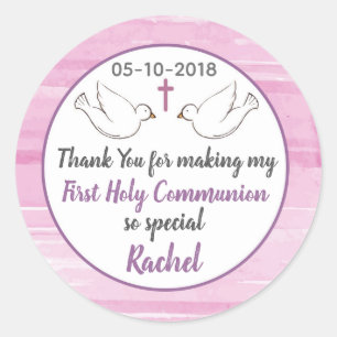 For Thank you making my First Holy Communion Runder Aufkleber