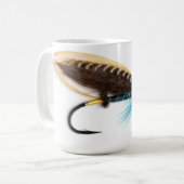 For the fisherman: Blue Charm Salmon Fly Mug Kaffeetasse (Vorderseite Links)