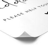 For the Kiddos Modern Wedding Kids Table Sign Poster (Ecke)