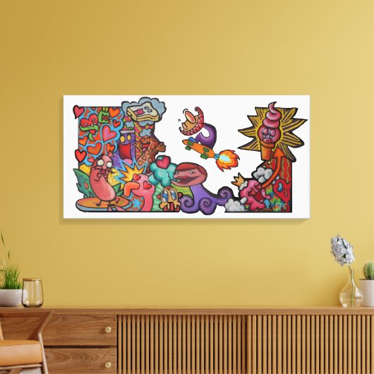 For the Love Of By Squid Fear City (2.5) Leinwanddruck (Insitu (Wohnzimmer))