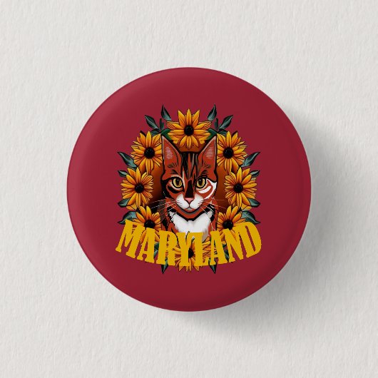 For The Love Of Maryland Calico Cat Button (Vorderseite)