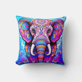 For the Nursery a Colorful Elephant on a Charming Kissen
