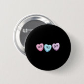 For This Candy Hearts Anti-valentine's Day Gag Button (Vorne & Hinten)