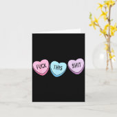 For This Candy Hearts Anti-valentine's Day Gag  Karte (Gelbe Blume)