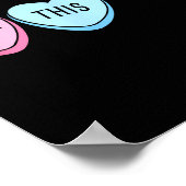 For This Candy Hearts Anti-valentine's Day Gag  Poster (Ecke)