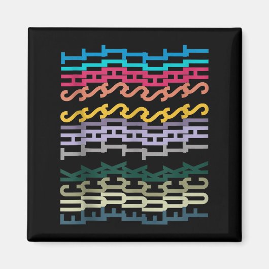 For This Hidden Message Colorful Tank Top Magnet (Vorne)