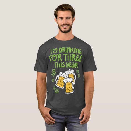 For Three Im Drinking St Patricks Day Men Dad T-Shirt (Vorne ganz)