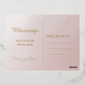 For Unto Us a Child is Born Foil Post Card Folie Einladungspostkarte (Rückseite)