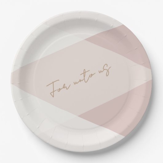 For Unto Us a Child is Born Paper Plate Pappteller (Vorderseite)