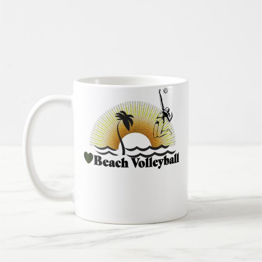 For Volleyball Fans Beach Volleyball Trendy Kaffeetasse (Links)