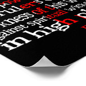 For We Wrestle Not Against Flesh And Blood Ephesia Poster (Ecke)