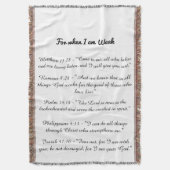For when I am weak bible verse blanket Decke (Vorderseite Vertikal)