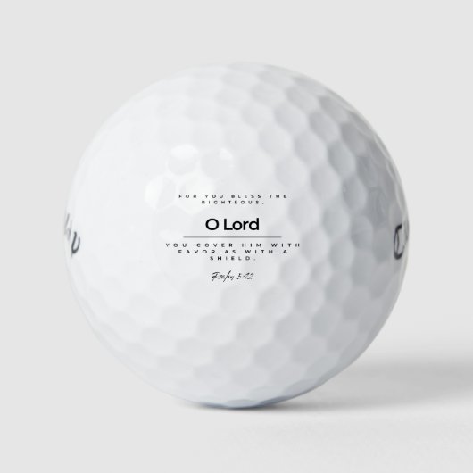 “For You bless the righteous, O Lord" Christian  Golfball (Vorderseite)