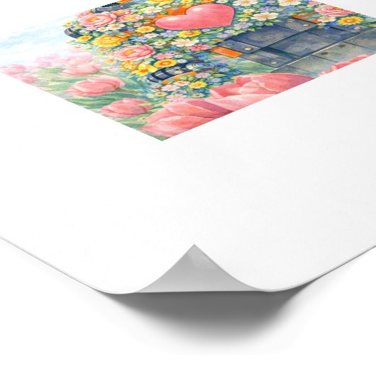 For You – Floral Robot Poster (Ecke)