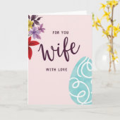 For You Wife With Love Card Karte (Gelbe Blume)